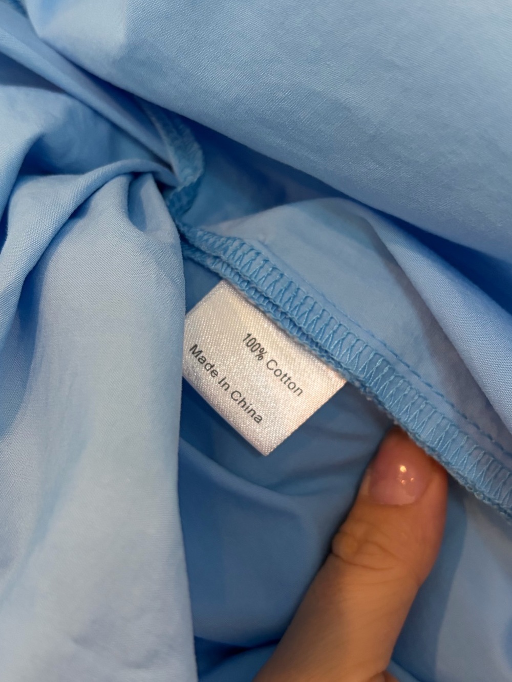 Aomei Stunning Light Blue Wrap Blouse with Tie Waist and Balloon Sleeves, Medium - Picture 5 of 7